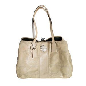 Coach Cream/Beige Tote Bag